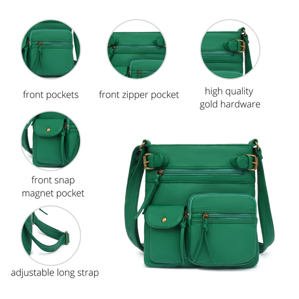 Ultra Soft Multi Pocket Crossbody Handbag H1833