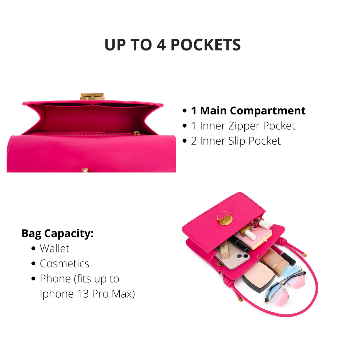 Multi Pocket Shoulder Bag H1407 – Scarleton