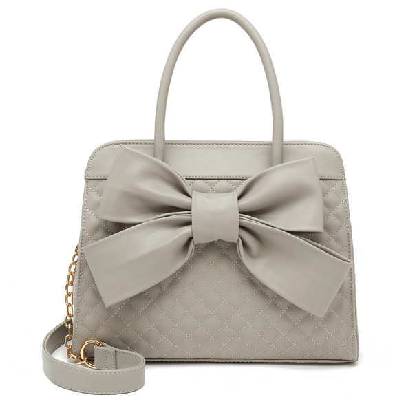 Quilted Bow Satchel H1048