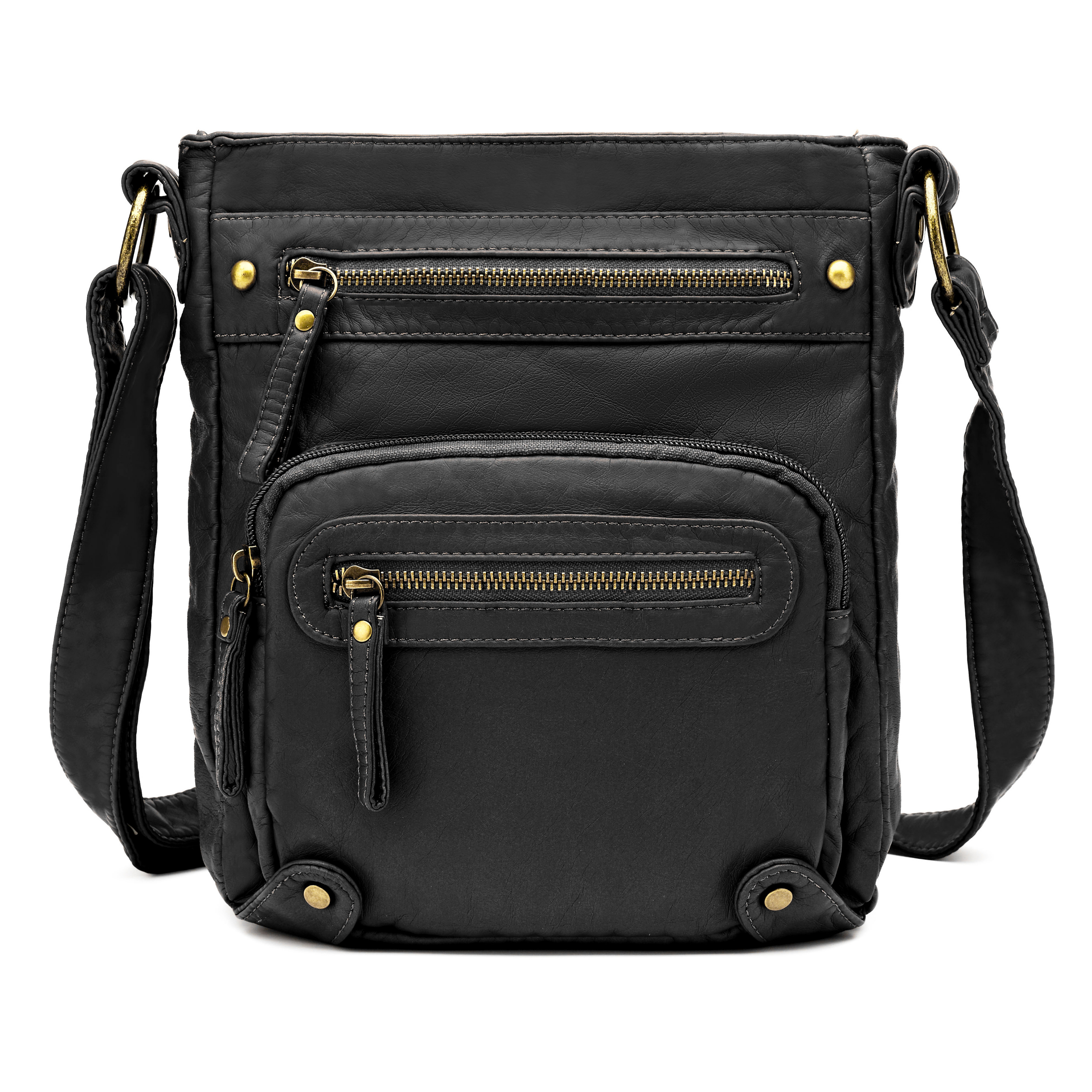 Black Soft Small Leather Crossbody Bag