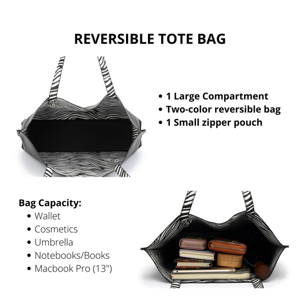 Stylish Reversible Tote Handbag H1842
