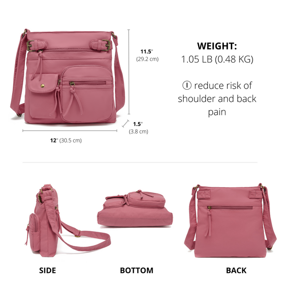 Ultra Soft Multi Pocket Crossbody Handbag H1833