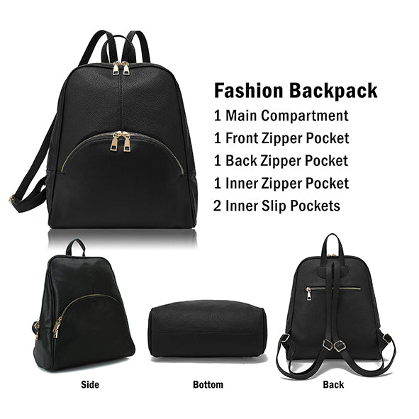 Mini 3pcs Zip Front Backpack Set School Bag Set For Graduate, Teen Girls,  Freshman, Sophomore, Junior & Senior In College, University & High School,  Perfect For Outdoors ,Travel & Back To School |