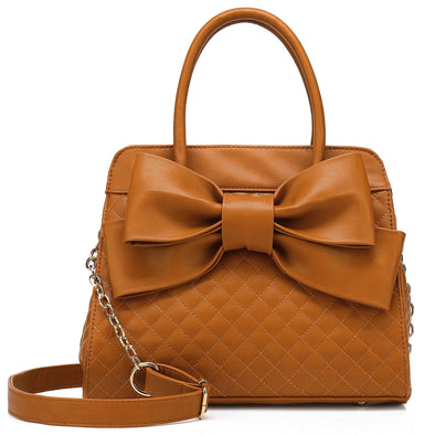 Quilted Bow Satchel H1048