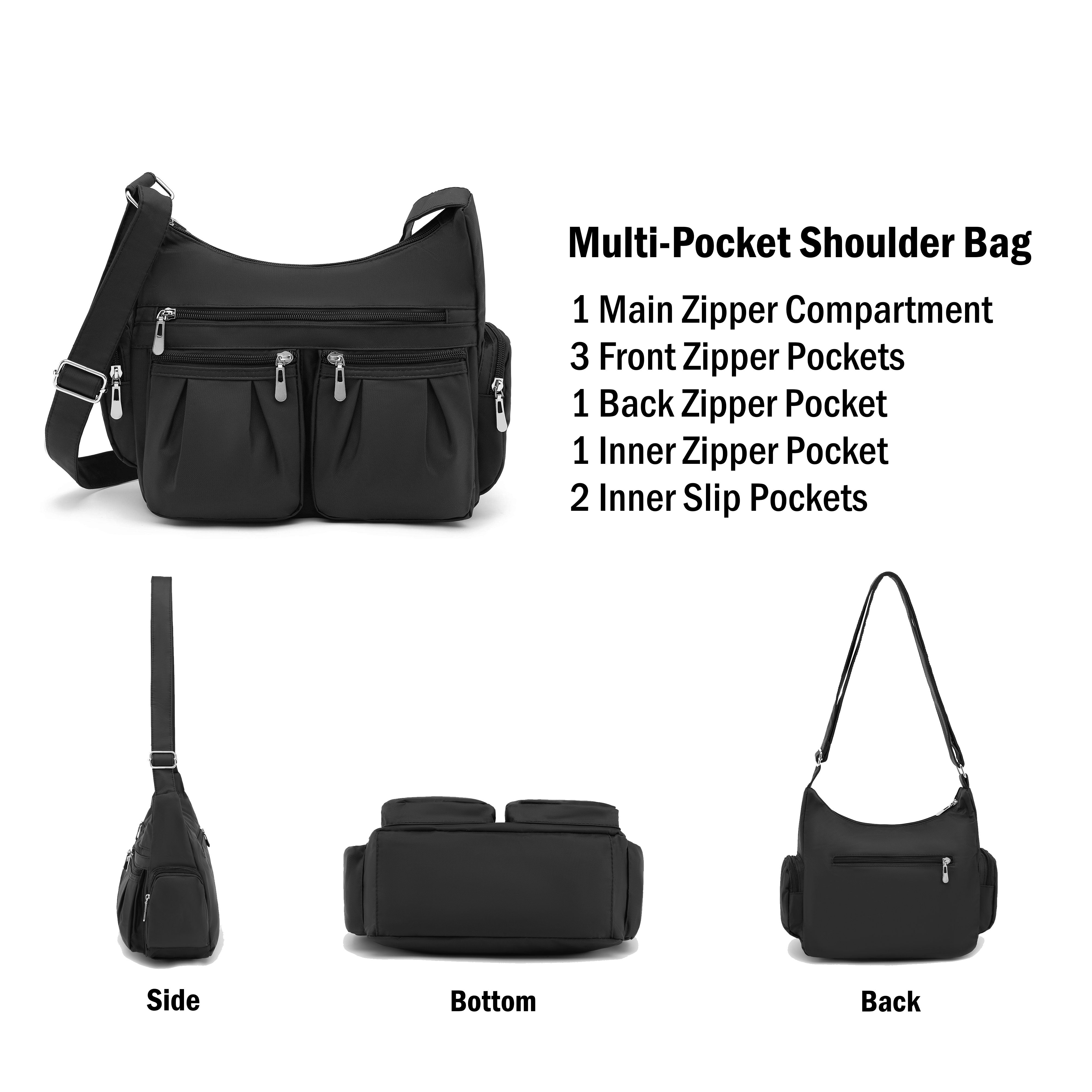 Multi-pocket bag strap