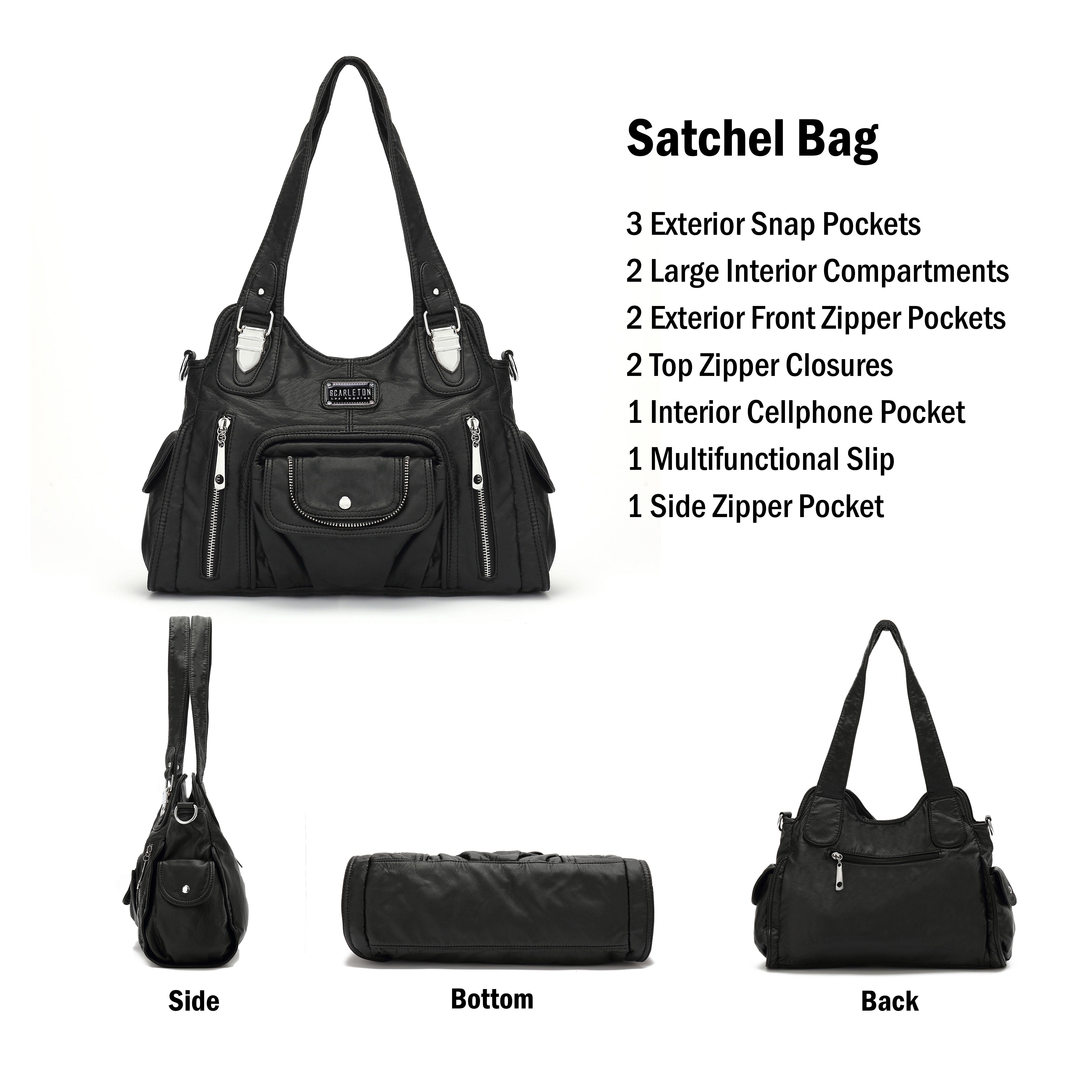 Buy Scarleton Casual Double Zipper Crossbody Bag H1820 at