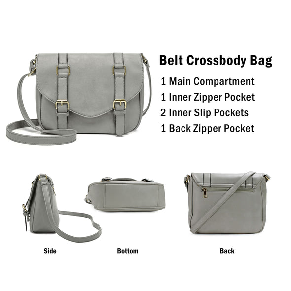 Decorative Belt Buckle Crossbody Bag H1725