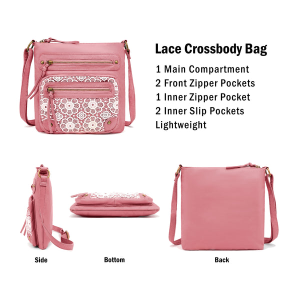 Ultra Soft Small Lace Crossbody, Shoulder Bag H1912