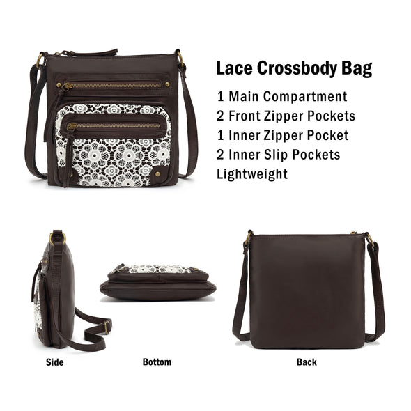 Ultra Soft Small Lace Crossbody, Shoulder Bag H1912