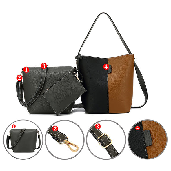 Dual Color Handbag H2059