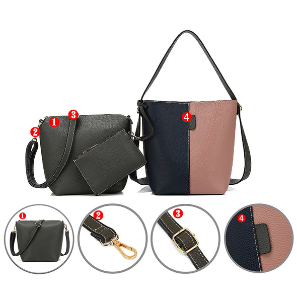 Dual Color Handbag H2059