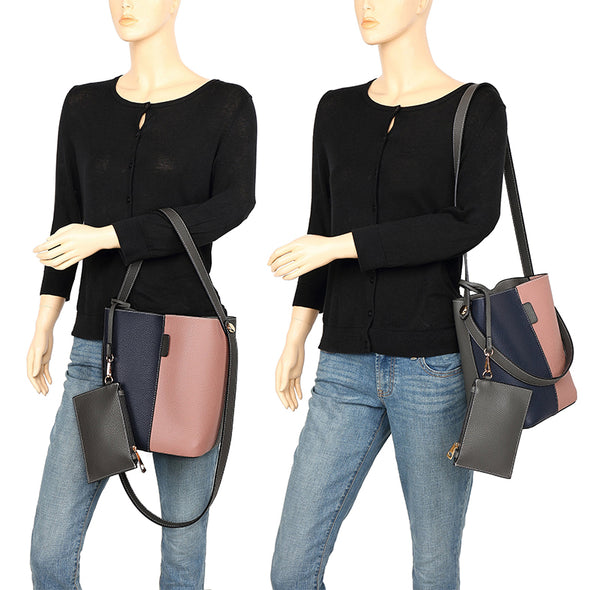 Dual Color Handbag H2059